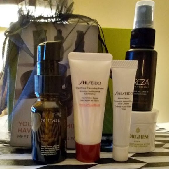 Shiseido Other - 5pc LOT BORGHESE MUD/BUTTAH TONER/REZA CONDITIONER/SHISEIDO CLEANSER + EYE CREAM